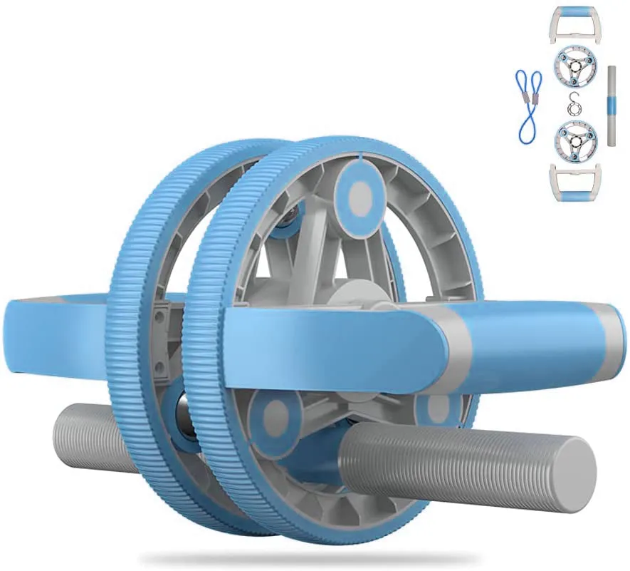 Multifunctional Abdominal Wheel Set with Detachable Handles and Resistance Bands for Full-Body Workout