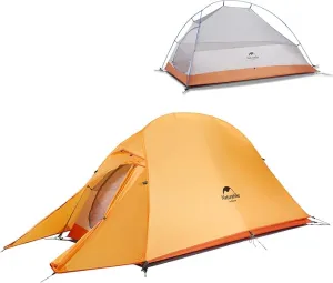 Naturehike Cloud-Up 1 Person Tent Lightweight Backpacking Tent for One Man, Waterproof Ultralight Single Person Tent, Double Layer One Person Tent for Camping Hiking Backpacking