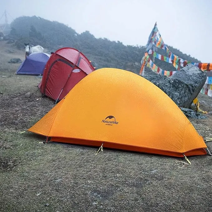 Naturehike Cloud-Up 1 Person Tent Lightweight Backpacking Tent for One Man, Waterproof Ultralight Single Person Tent, Double Layer One Person Tent for Camping Hiking Backpacking