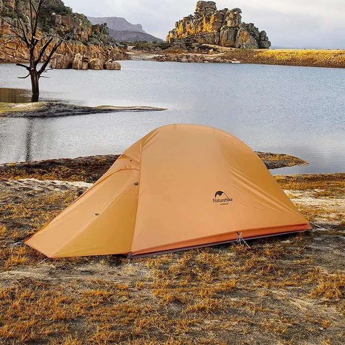Naturehike Cloud-Up 1 Person Tent Lightweight Backpacking Tent for One Man, Waterproof Ultralight Single Person Tent, Double Layer One Person Tent for Camping Hiking Backpacking