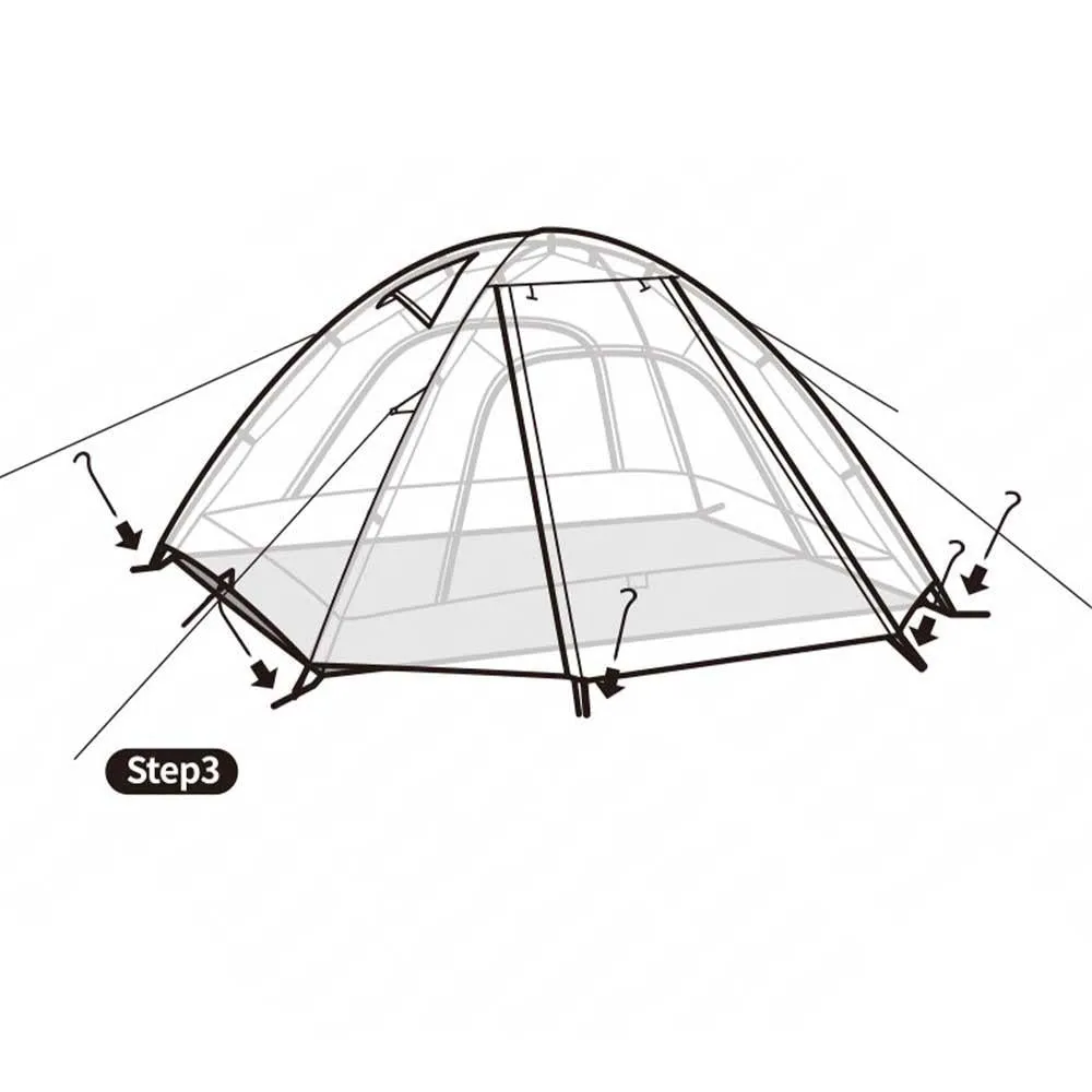 Naturehike P-Series Aluminum Pole Tent (2-3 PER)210T65D