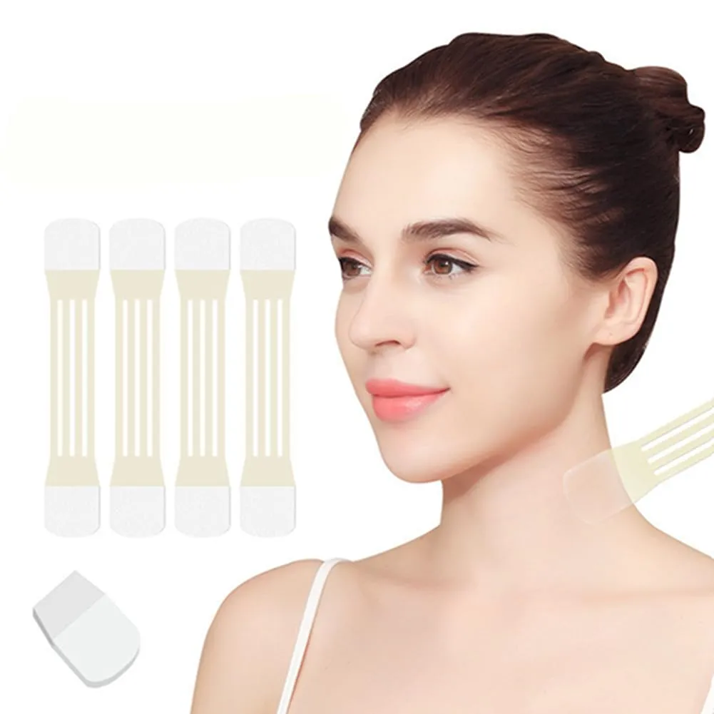 Neck Strips, Neck Tape Lifting Invisible Tightening Tapes and Bands Lifter for Wrinkles Neck Makeup Patches, Lifting Saggy Skin, Neck Line Remover Slimmer (4 strips 20 patches-4)