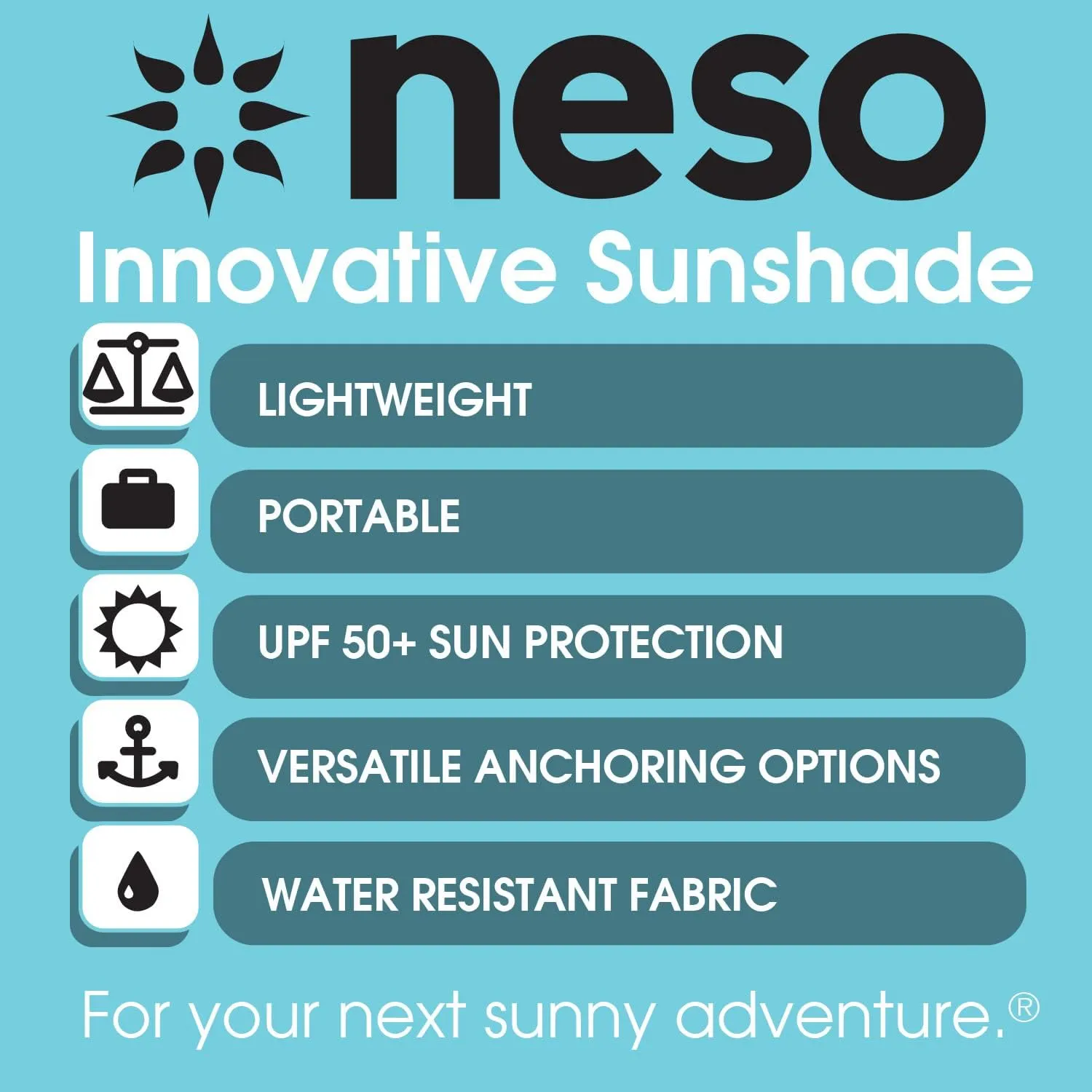 Neso Tents Beach Tent with Sand Anchor, Portable Canopy Sunshade - 7' x 7' - Patented Reinforced Corners (Leopard)