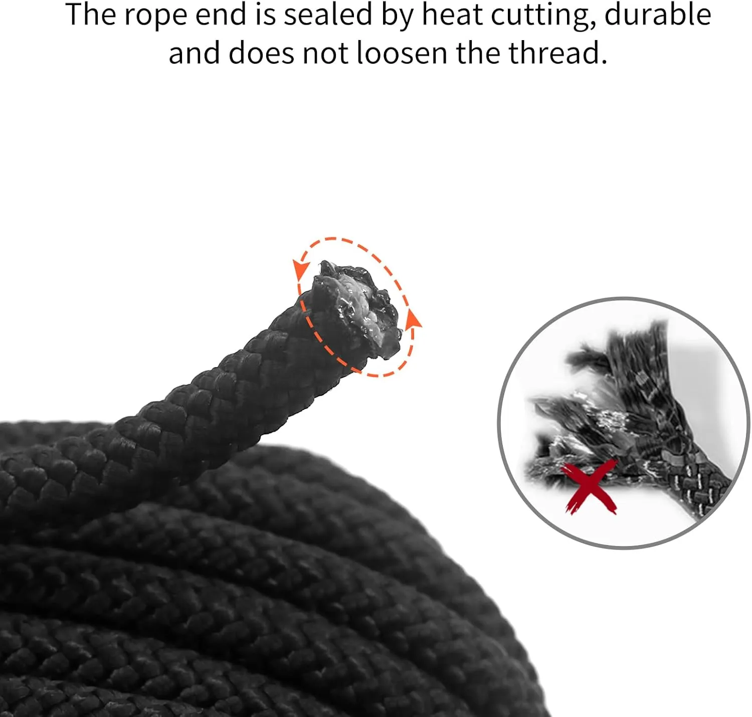 NewDoar Static Climbing Rope 6mm Accessory Cord Rope,for Arborist Tree, Mountaineering, Sailboat Rope,Dock Lines,Hauling Dragginge