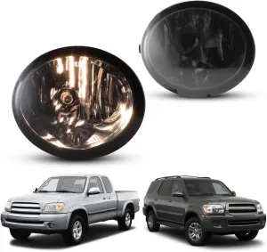 Nixon Offroad Fog Light Set for 2001-2007 Toyota Sequoia, 2000-2006 Toyota Tundra w/Bulbs   Wiring Kit   Switch, Driving Fog Light Assembly (Smoke Lens)