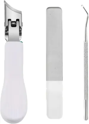 Normole Nail Clippers Set, Nail Clipper Set for Women, Toe Nail Trimmers Kit Professional Manicure Pedicure Kit, Nail Clippers and Beauty Tool Portable (White)