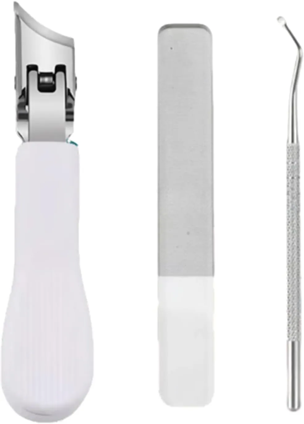 Normole Nail Clippers Set, Nail Clipper Set for Women, Toe Nail Trimmers Kit Professional Manicure Pedicure Kit, Nail Clippers and Beauty Tool Portable (White)