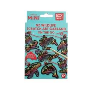 NZ Wildlife Scratch Art Garland