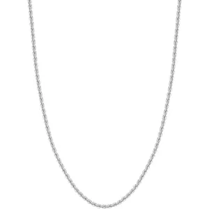 Olas d'Oro - 14K White Gold 4mm Light Rope Chain with Lobster Lock - 18" Length