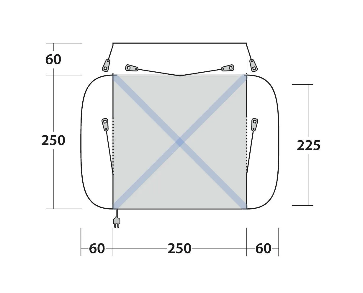 Outwell Daytona Air Driveaway Awning 2025 - Grey (A207444)