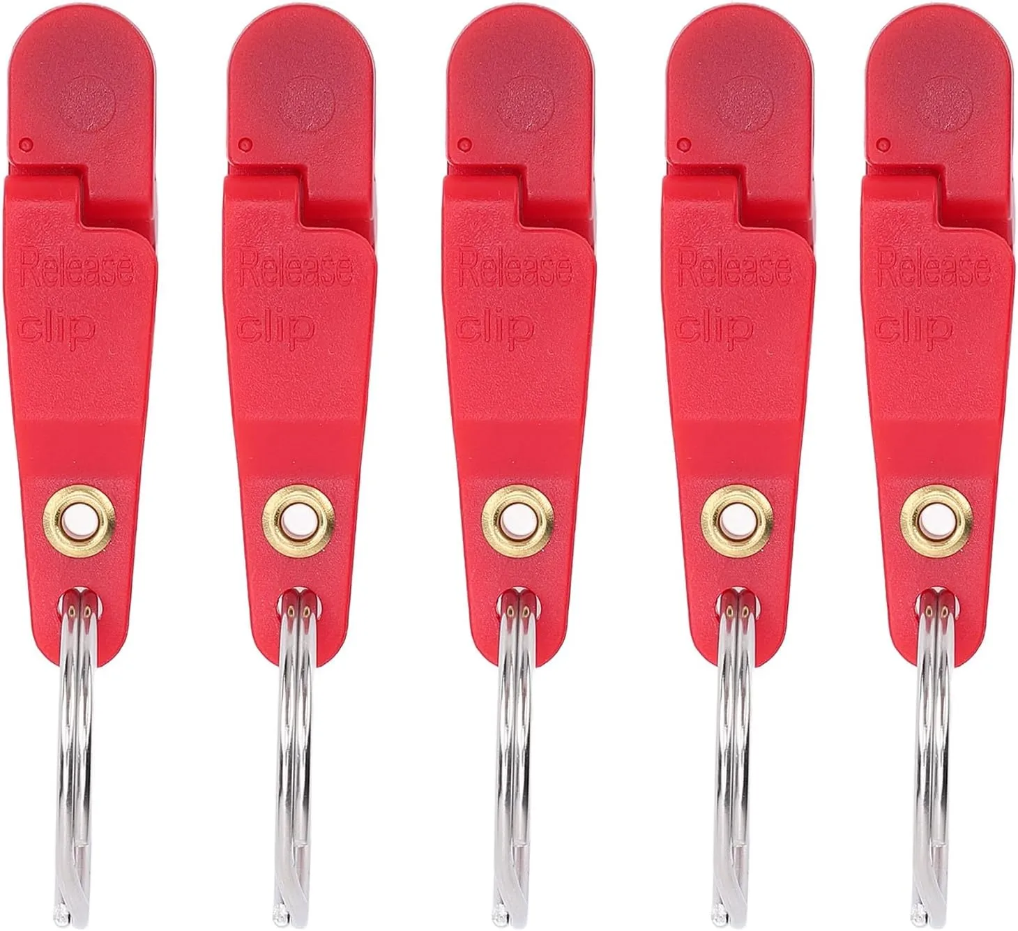 Padded Liberation Clamp/Holder for Currican Fishing, Heavy Voltage Pressure Release Clamp/Holder, Oxidation, 10 Portable Pieces with Fresh and Salted Water Fishing Keychain