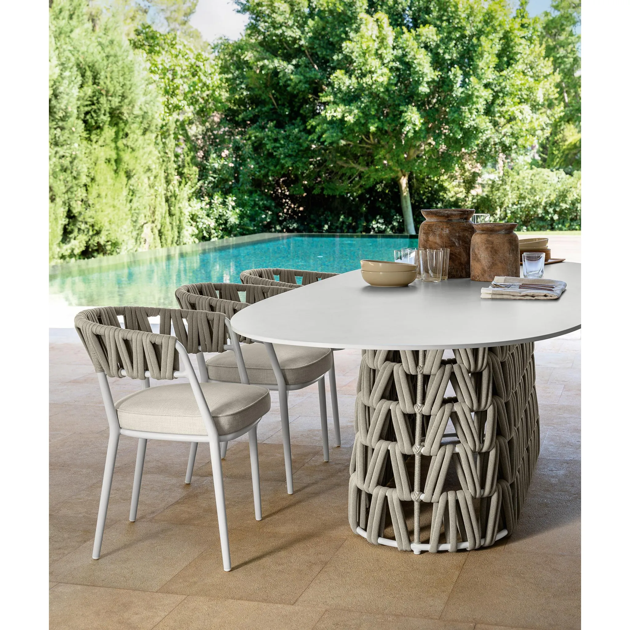 Padded Rope Outdoor Dining Chair | Talenti Swipe