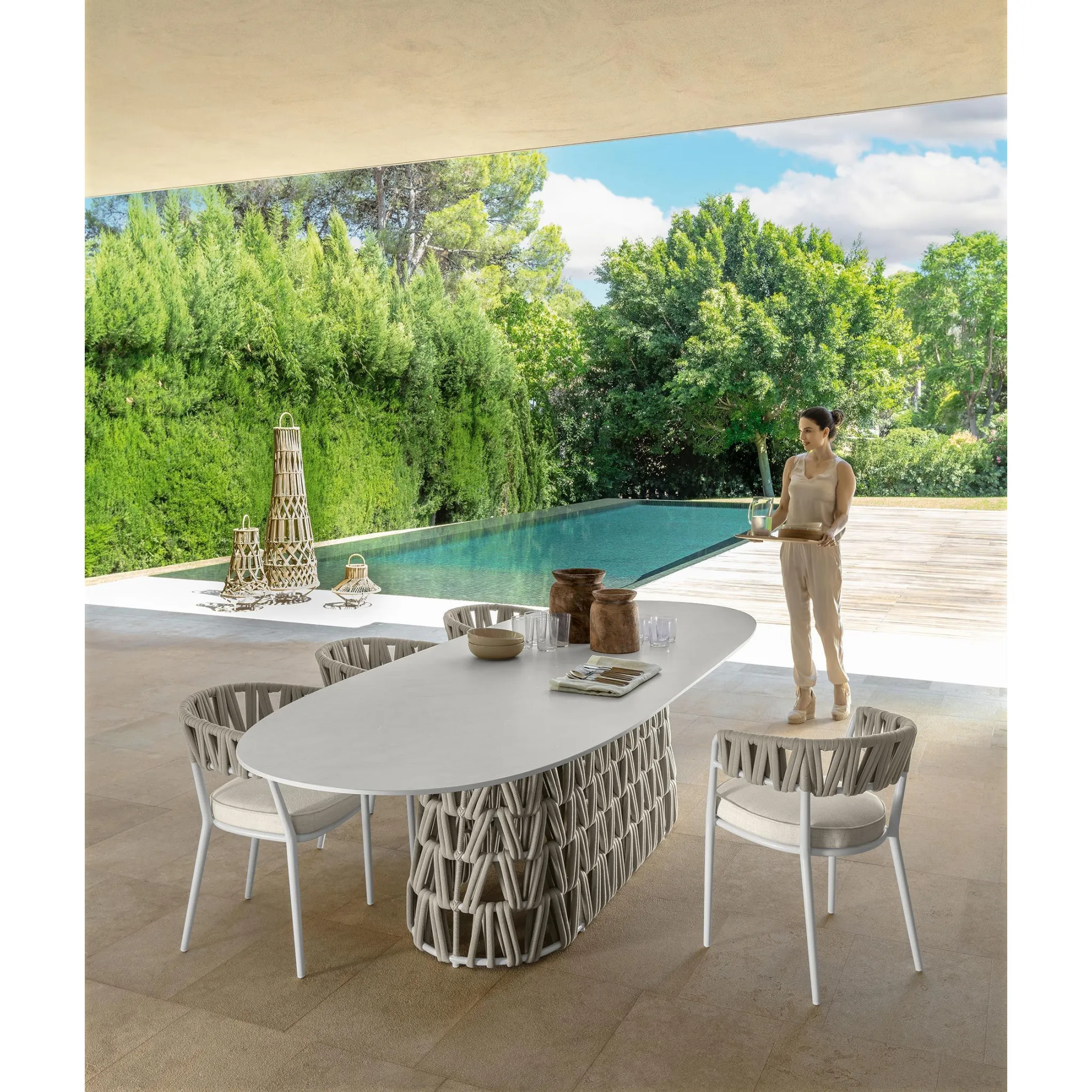 Padded Rope Outdoor Dining Chair | Talenti Swipe