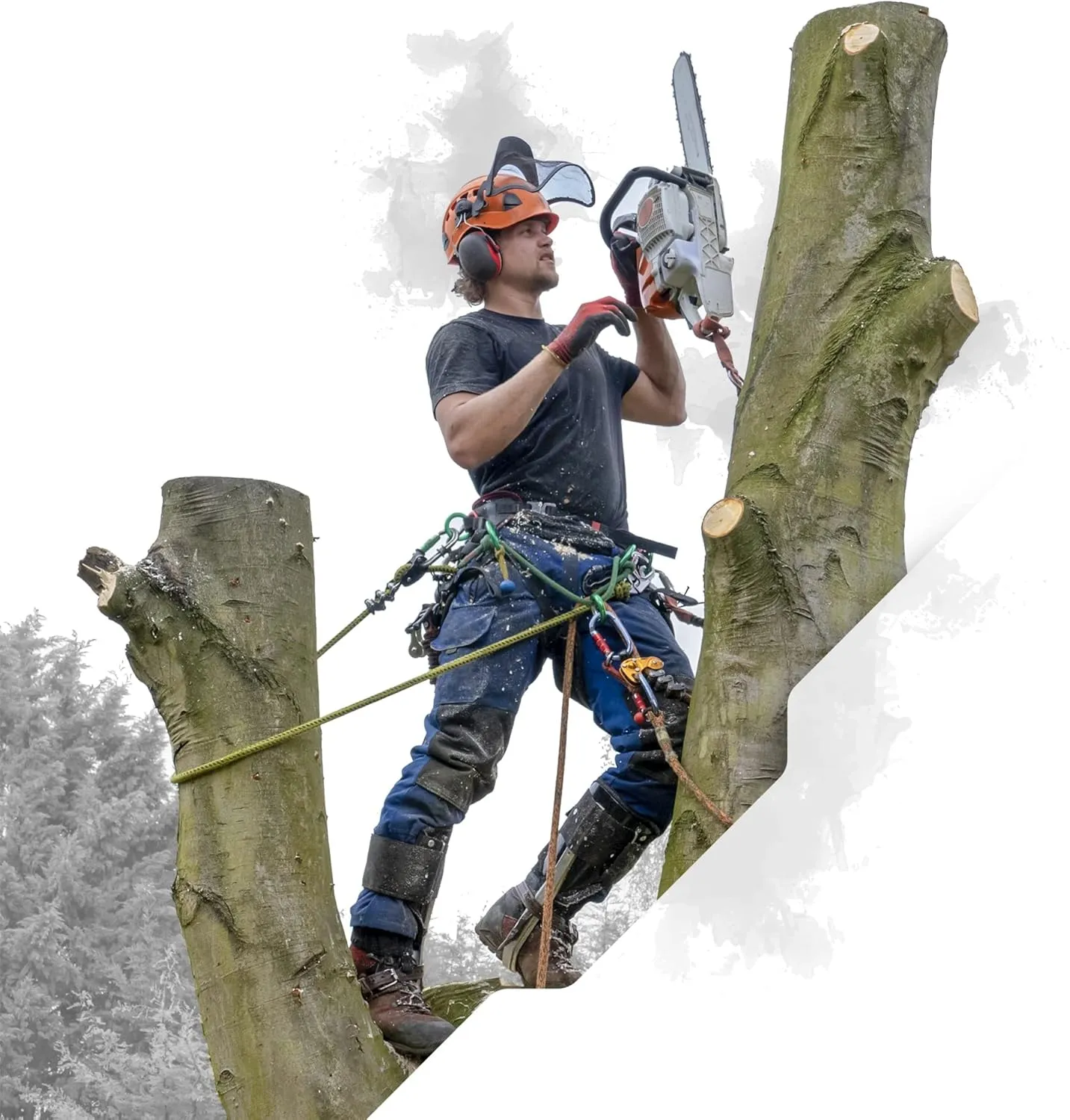 Pelican Rope 24-Strand 7/16 in (11 mm), USA Made Arborist Rope - 7,000 lb MBS - Static Climbing Rope - Lightweight - Arborist-24™ - 120 Ft - Plain End - Yellow Black