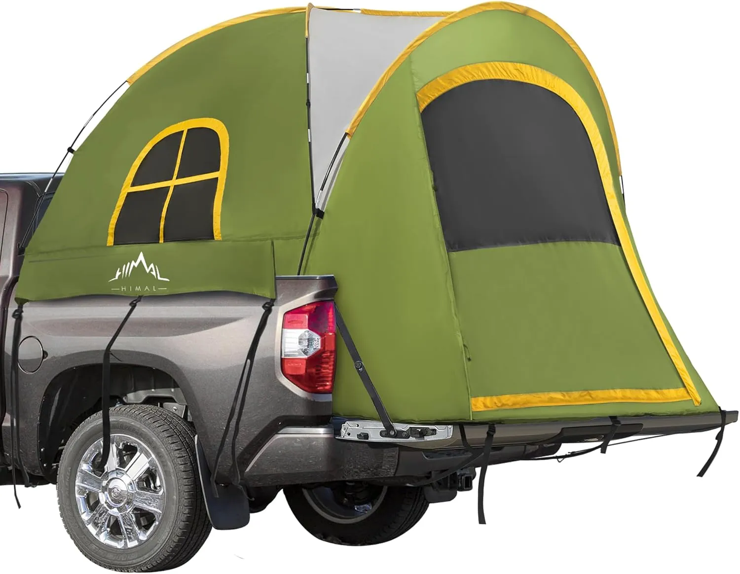 Pickup Truck Tent, Waterproof PU2000mm Double Layer for 6.5 FT Truck Bed, Portable Bed Tent for Camping, Green