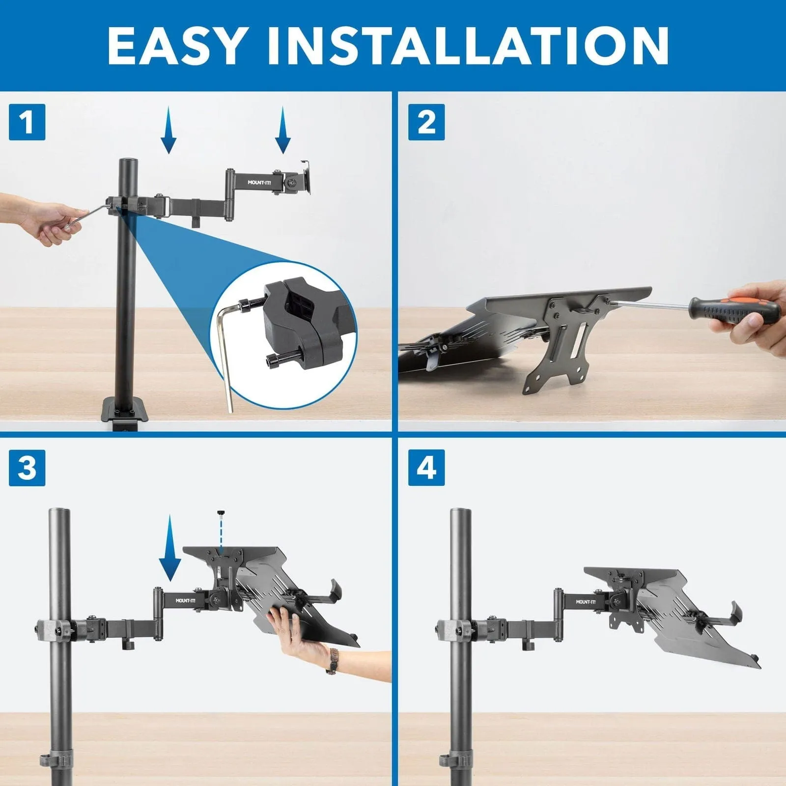 Pole Mount Laptop Holder