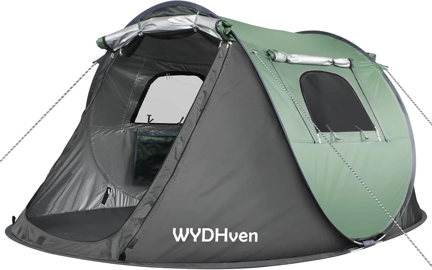 Pop Up Tents for Camping, 2/3/4 Person Camping Tent with Extra Storage, UV Protection Waterproof Tent Fully Taped Seams, 2 Doors Easy Pop Up Tent for Camping, Hiking and Traveling