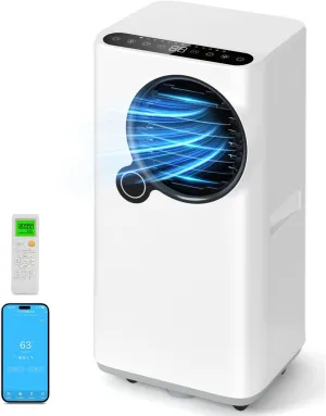 Portable - Air - Conditioner, 16000 BTU - Smart Room Air Conditioner with Cooling/Dehumidifier/Fan, auto Oscillation, 24-Hour Timed Remote Control