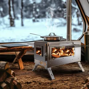 Portable Camping Tent Wood Stove