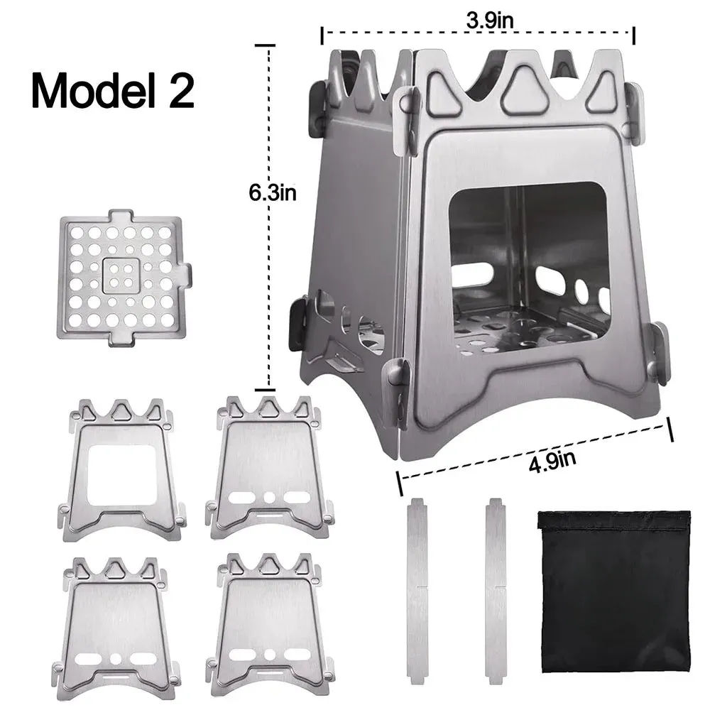 Portable Lightweight Folding Camping Wood Stove for Hiking