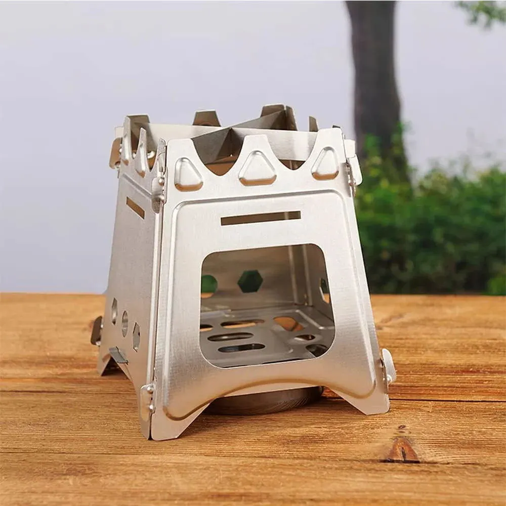 Portable Lightweight Folding Camping Wood Stove for Hiking