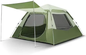 Portable Outdoor Campitent, 3-4 Person Instant Famlly Campitent - Pop-Up Quick Setup Outdoor Tents Automatic Tents for Parties,Picnic, Outdoors Travel,Camping