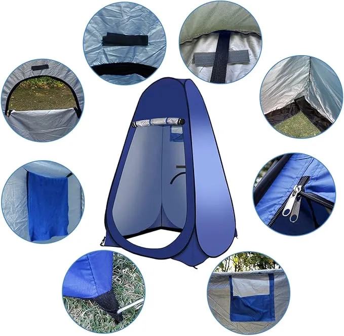 Portable Outdoor Toilet Kit for Adults,Pop Up Privacy Tent,Camping Folding Toilet,30 Toilet Bags,Washable Foldable for Travel,RV,Car,Beach,Hiking