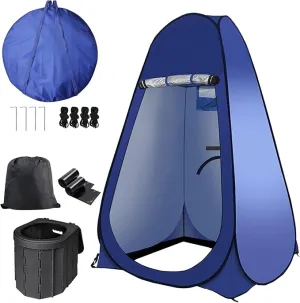 Portable Outdoor Toilet Kit for Adults,Pop Up Privacy Tent,Camping Folding Toilet,30 Toilet Bags,Washable Foldable for Travel,RV,Car,Beach,Hiking