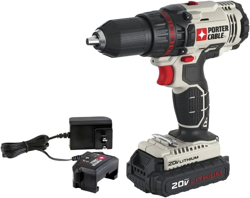 PORTER-CABLE 20V MAX* Cordless Drill/Driver Kit, 1/2-Inch (PCC601LA)
