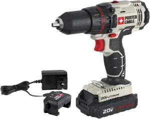 PORTER-CABLE 20V MAX* Cordless Drill/Driver Kit, 1/2-Inch (PCC601LA)