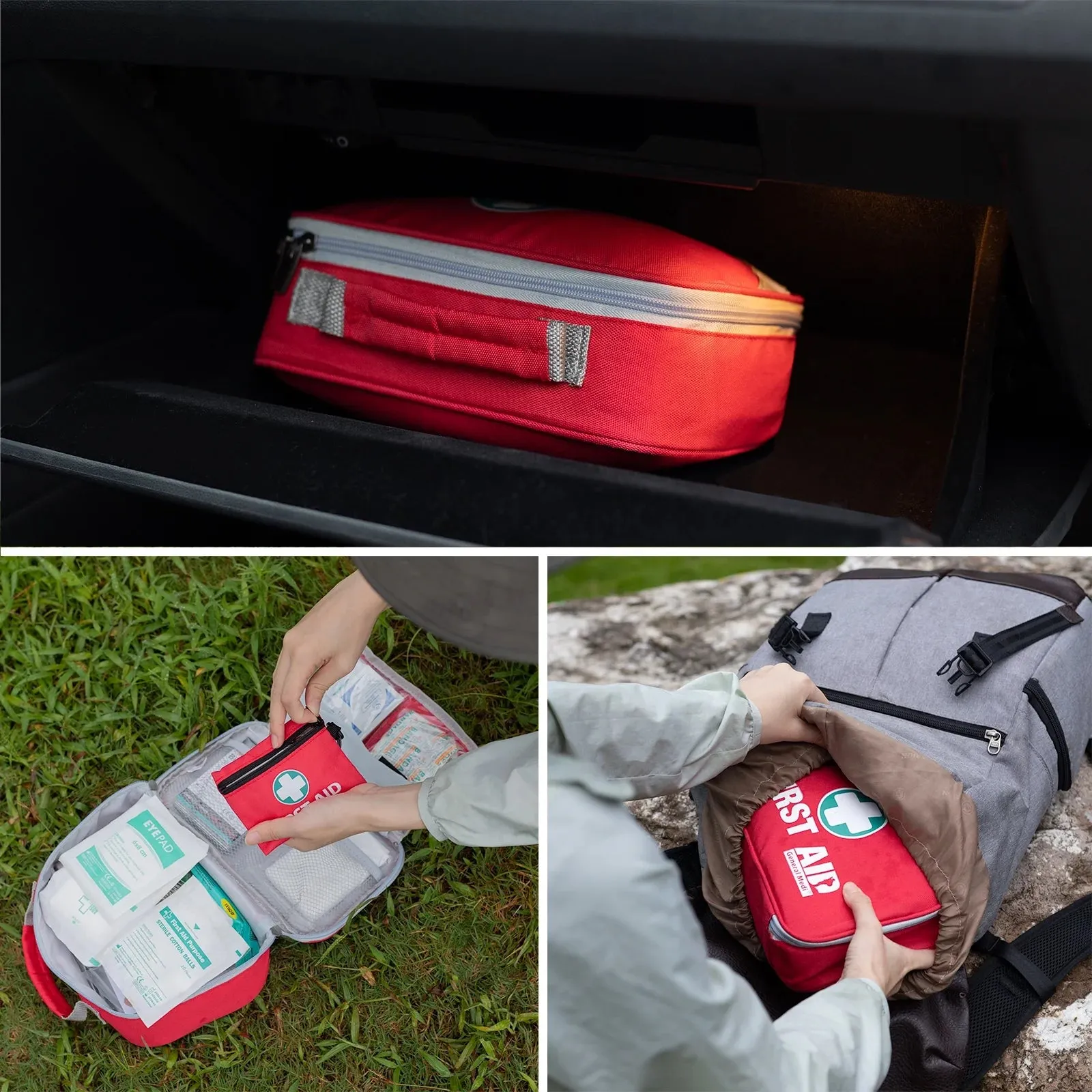 Premium First Aid Kit | 215-Piece Main Kit   43-Piece Mini Kit | Emergency Medical Supply for Home, Travel & Outdoor Adventures
