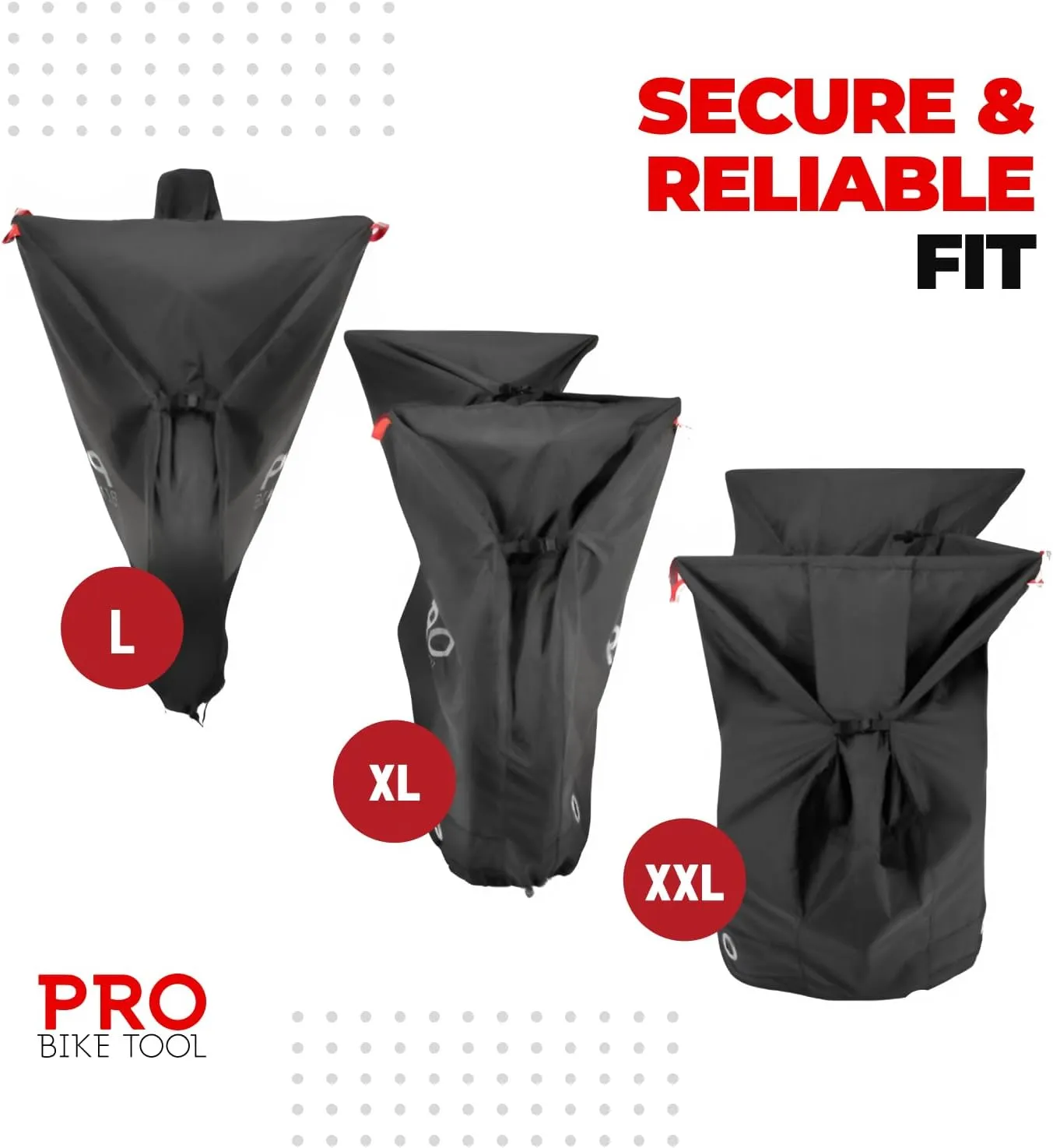 Pro Bike Tool Bike Cover for Outdoor Bike Storage - Stationary L for 1 Bike - Heavy Duty Riptstop Material, Waterproof and Anti-UV - Bicycle Cover Protection for Mountain & Road Bikes, Bike Tent