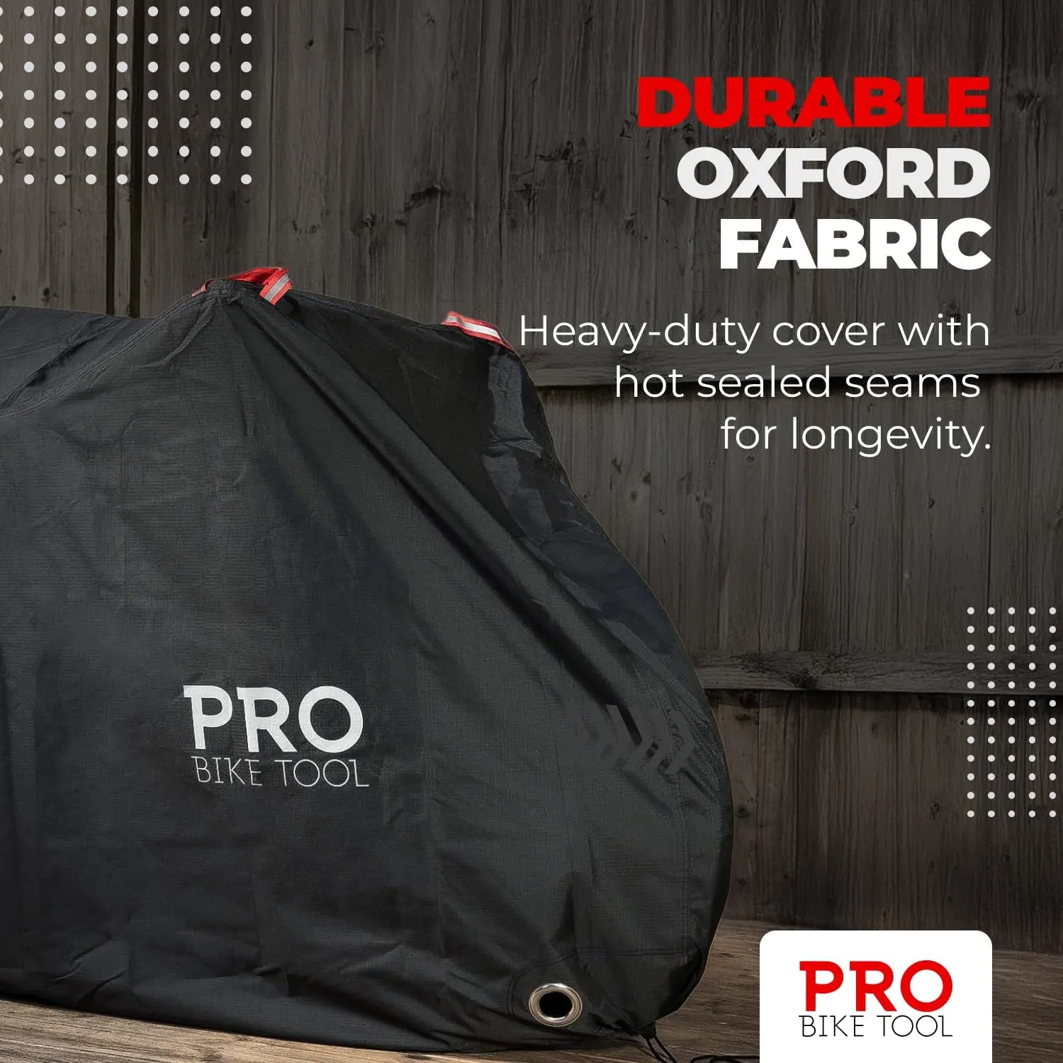 Pro Bike Tool Bike Cover for Outdoor Bike Storage - Stationary L for 1 Bike - Heavy Duty Riptstop Material, Waterproof and Anti-UV - Bicycle Cover Protection for Mountain & Road Bikes, Bike Tent