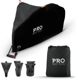 Pro Bike Tool Bike Cover for Outdoor Bike Storage - Stationary L for 1 Bike - Heavy Duty Riptstop Material, Waterproof and Anti-UV - Bicycle Cover Protection for Mountain & Road Bikes, Bike Tent