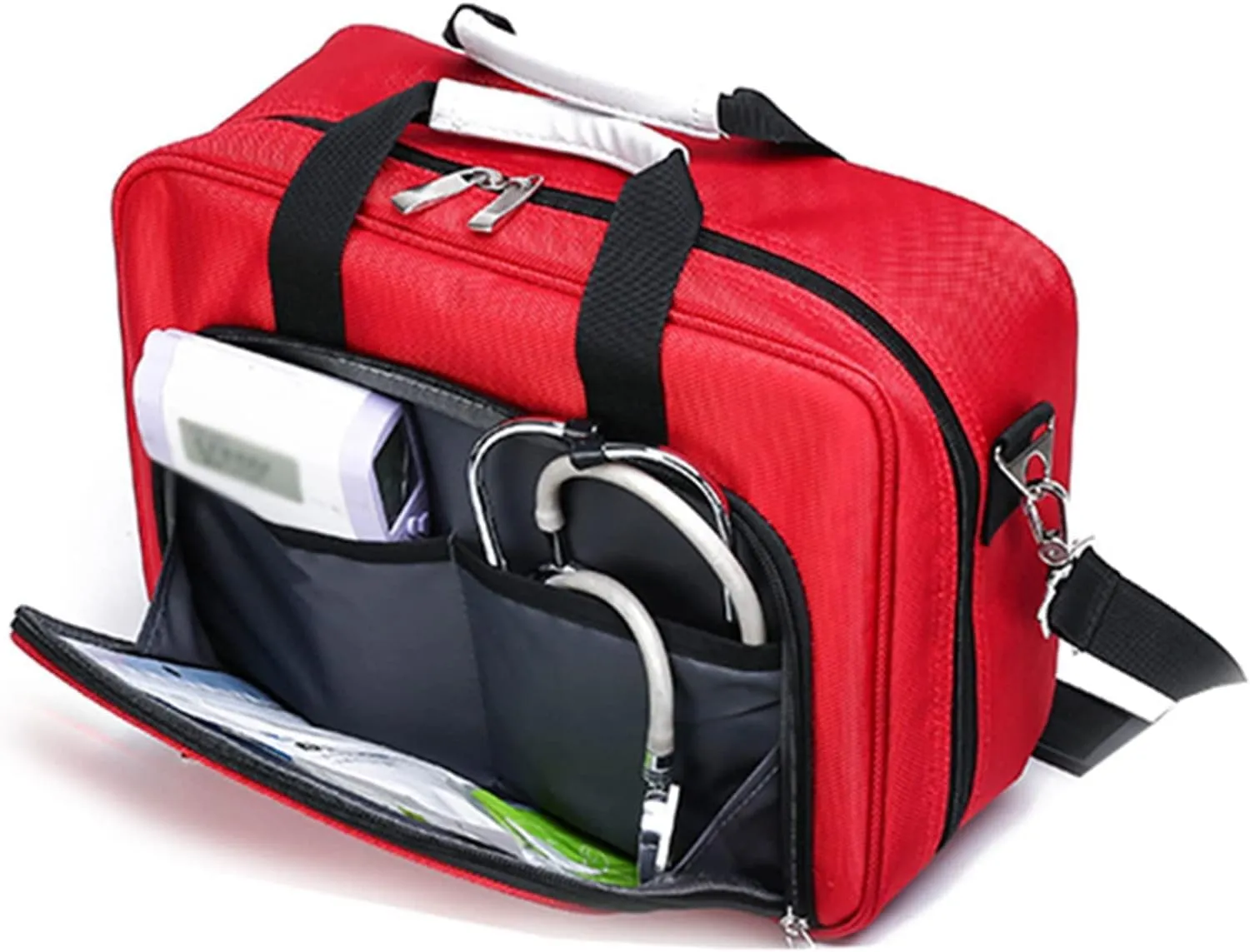 Professional Empty First Responder Bag Emergency Shoulder Bag Empty, Trauma First Aid Kits Storage Bag (Bag Only)(Navy Blue)