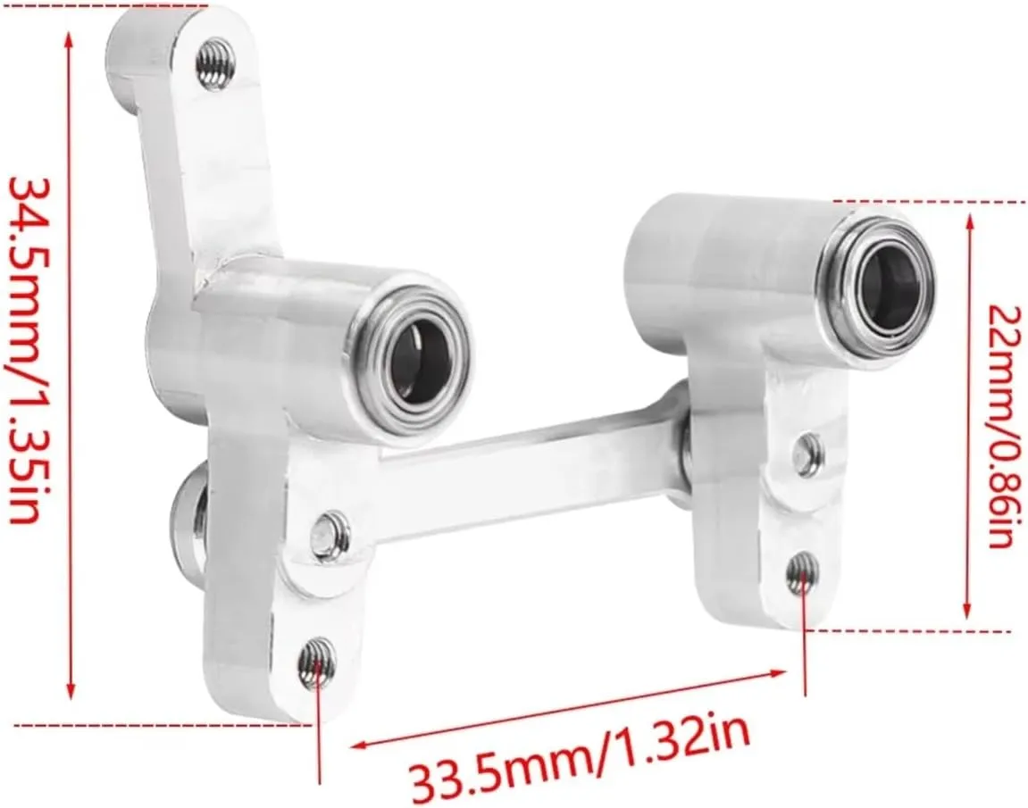 Rc Connecting Rod Tie Rod for Hyper GO for MJX 14209 14210 H14BM 1/14 14434B 14430C Metal Steering Link Steering Set RC Car Parts and Accessories Replacement Use(Silver)