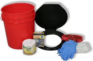 Ready America 71640 Lockdown Toilet Bucket Kit, 1-4 Person