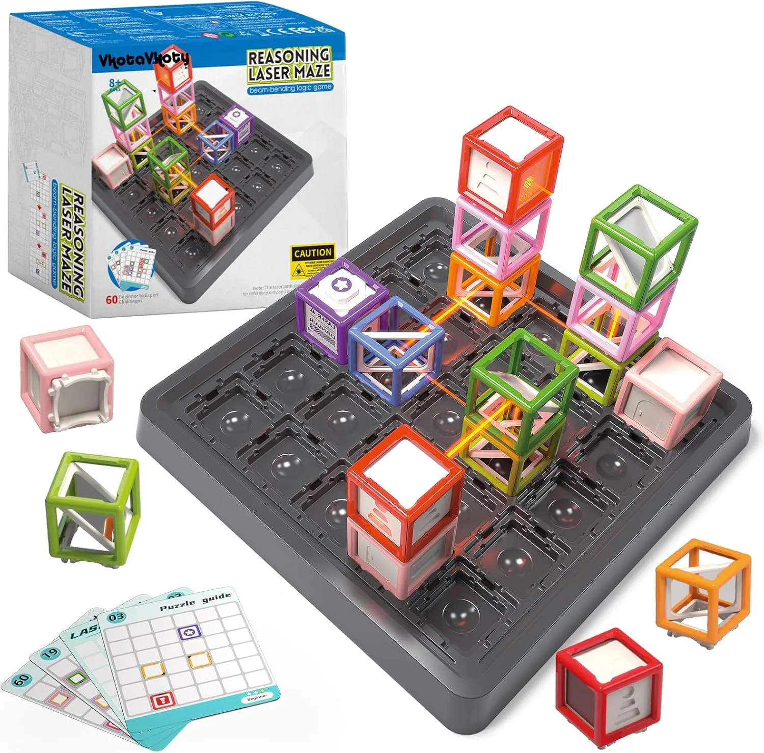 Reasoning Laser Maze, Ultimate STEM Toy for Boys Age 8-12, Logic Game with 60  Challenges, Perfect 8-12 Year Old Boy Birthday Gift to Cultivate Spatial Planning & Scientific Exploration