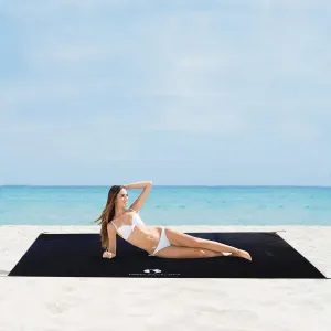Red Suricata Sand Free Beach Mat – Large Sandproof Beach Blanket, Sandless, Waterproof – Fits and Matches Beach Canopy - Oversized Sand Proof Beach Mats for Outdoor, Picnic, Camping (Large, Black)