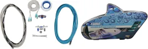 Rockville RMWK4 4 AWG Gauge Marine Amplifier Wiring Kit, Waterproof, Oxygen-Free Copper, High-Current, Perfect for Marine and Car Audio Systems
