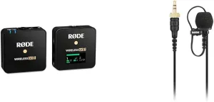 Rode Wireless GO II Single Channel Wireless Microphone System, Black & RØDE Lavalier II Premium Ultra-Low-Profile Lavalier/Lapel Microphone for Broadcast, Filmmaking