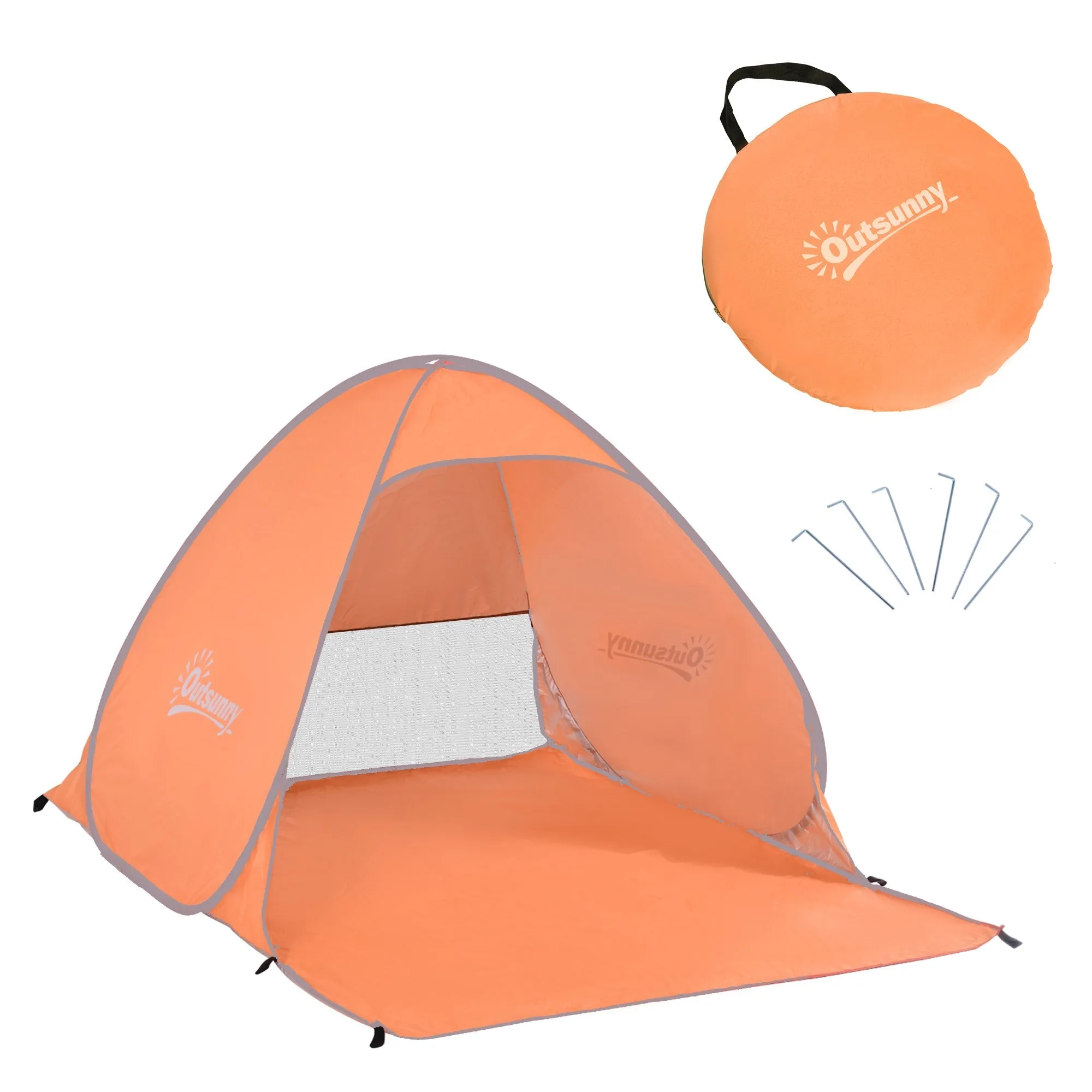 Rootz Beach Tent Pop-Up - Automatic UV Shelter - Sunshade - UV Protection - 200cm x 150cm x 119cm