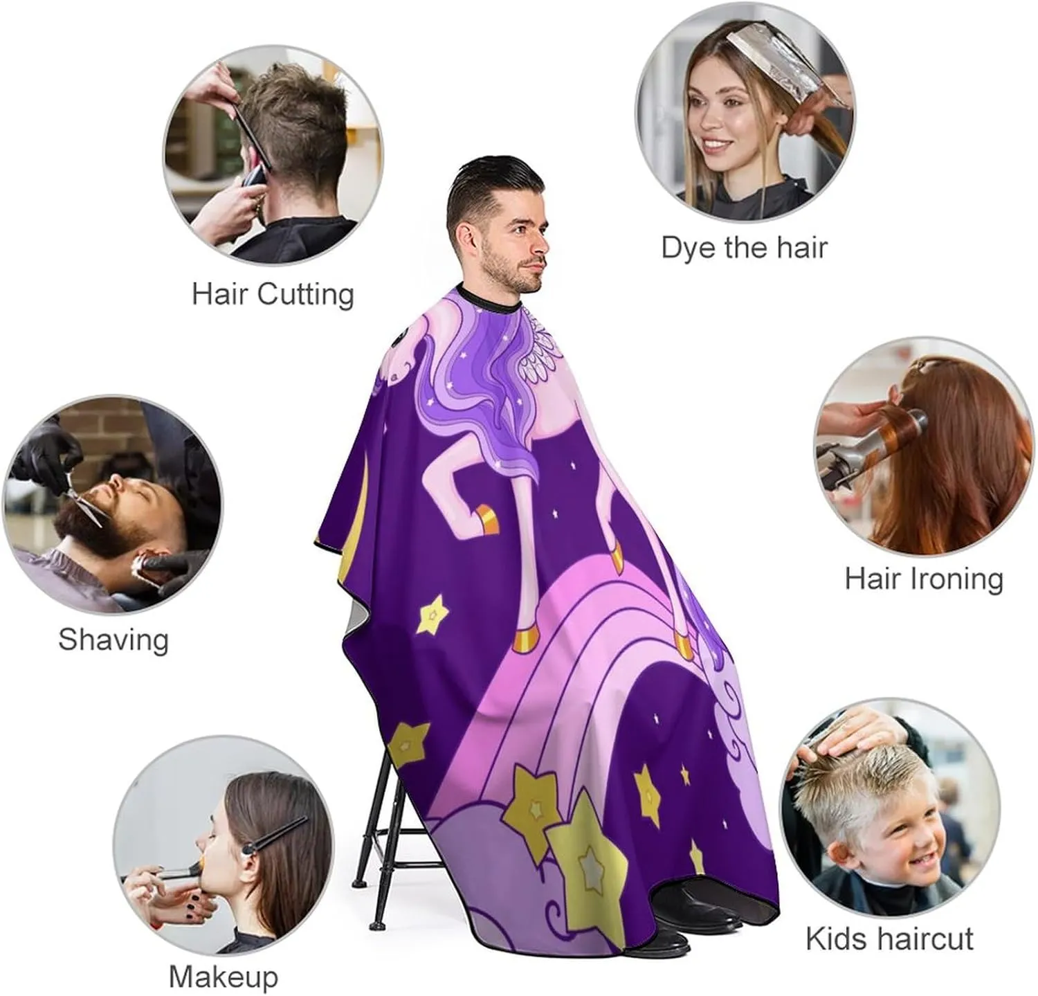 Salon Cape Hair Cut Cape for Hair Cutting & Styling, Cosmetology Supplies