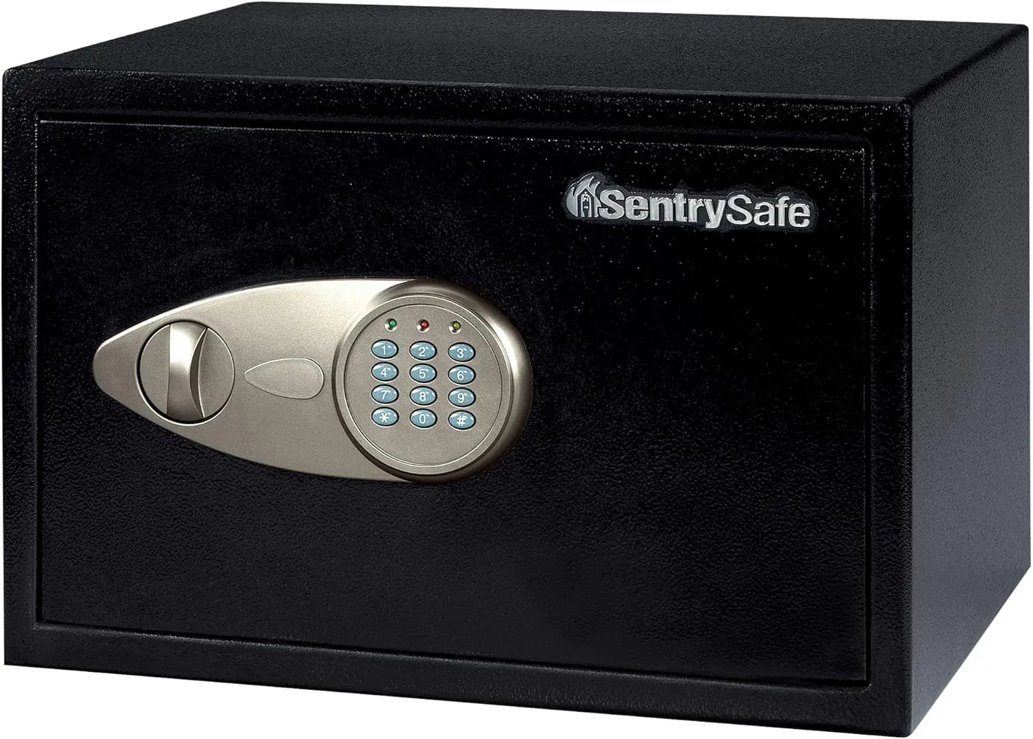 SentrySafe Safe with Digital Keypad Lock, Steel Safe with Interior Lining and Bolt Down Kit for Money, Guns, Electronics, 0.58 Cubic Feet, 8.7 x 13.8 x 9.7 Inches, X055