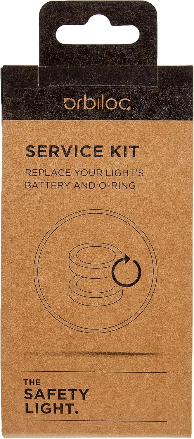 Service Kit for Dual Flashing/Solid Safety LED Light for Dogs, Replacement Batteries and O-Ring, Black