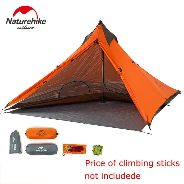 Single Hiking new None Outdoor Camping Pole Tarp Naturehike Pyramid Tents 1 Person Ultralight Cheap Man arrival Tent Affordable delivery