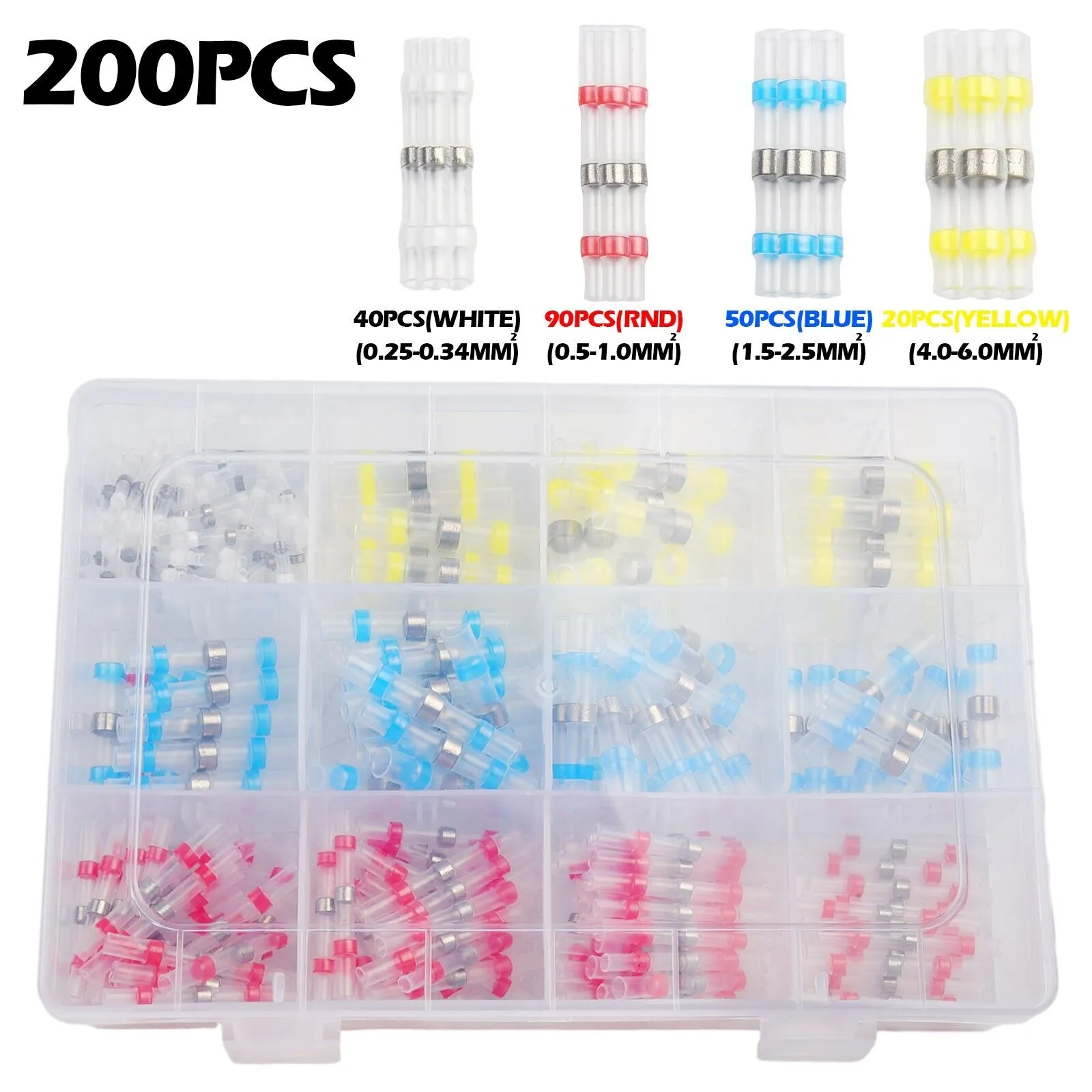 Solder Wire Connector Kit Waterproof Sleeve Wire Splice | 200 Piece Kit