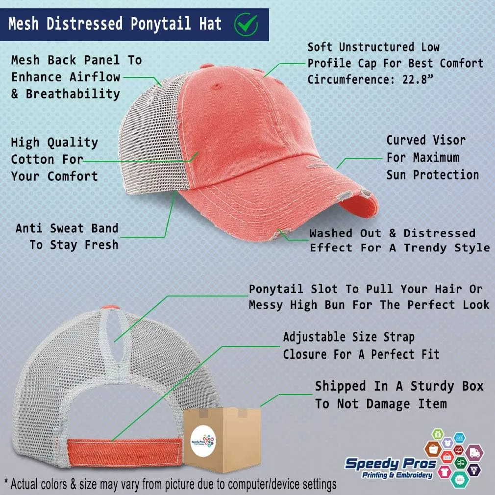 Speedy Pros Womens Ponytail Cap This My Camping Hat Embroidery Distressed Trucker Hats