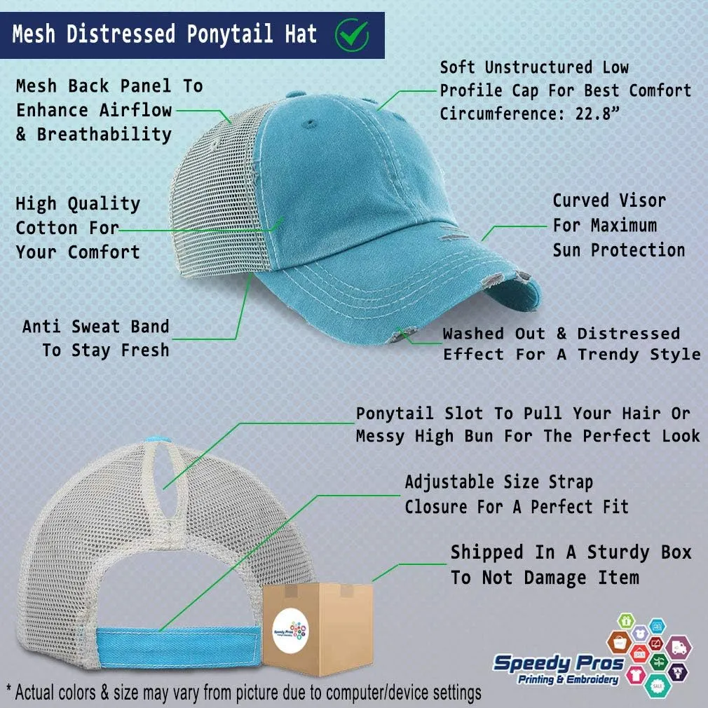 Speedy Pros Womens Ponytail Cap This My Camping Hat Embroidery Distressed Trucker Hats