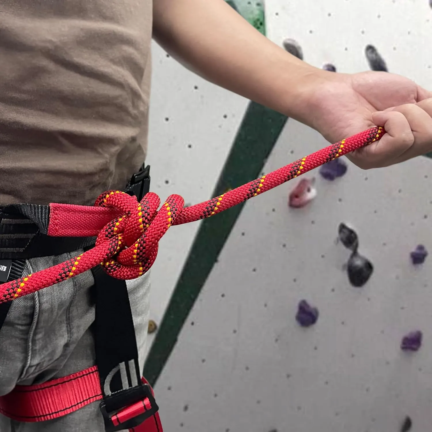Static Climbing Rope 11mm UIAA Static Line Rappelling Rope 45M (150ft) Nylon Kern Mantle Rope for Escape Rope Rock Climbing, Mountain Tree Climbing, Hauling, Rescue